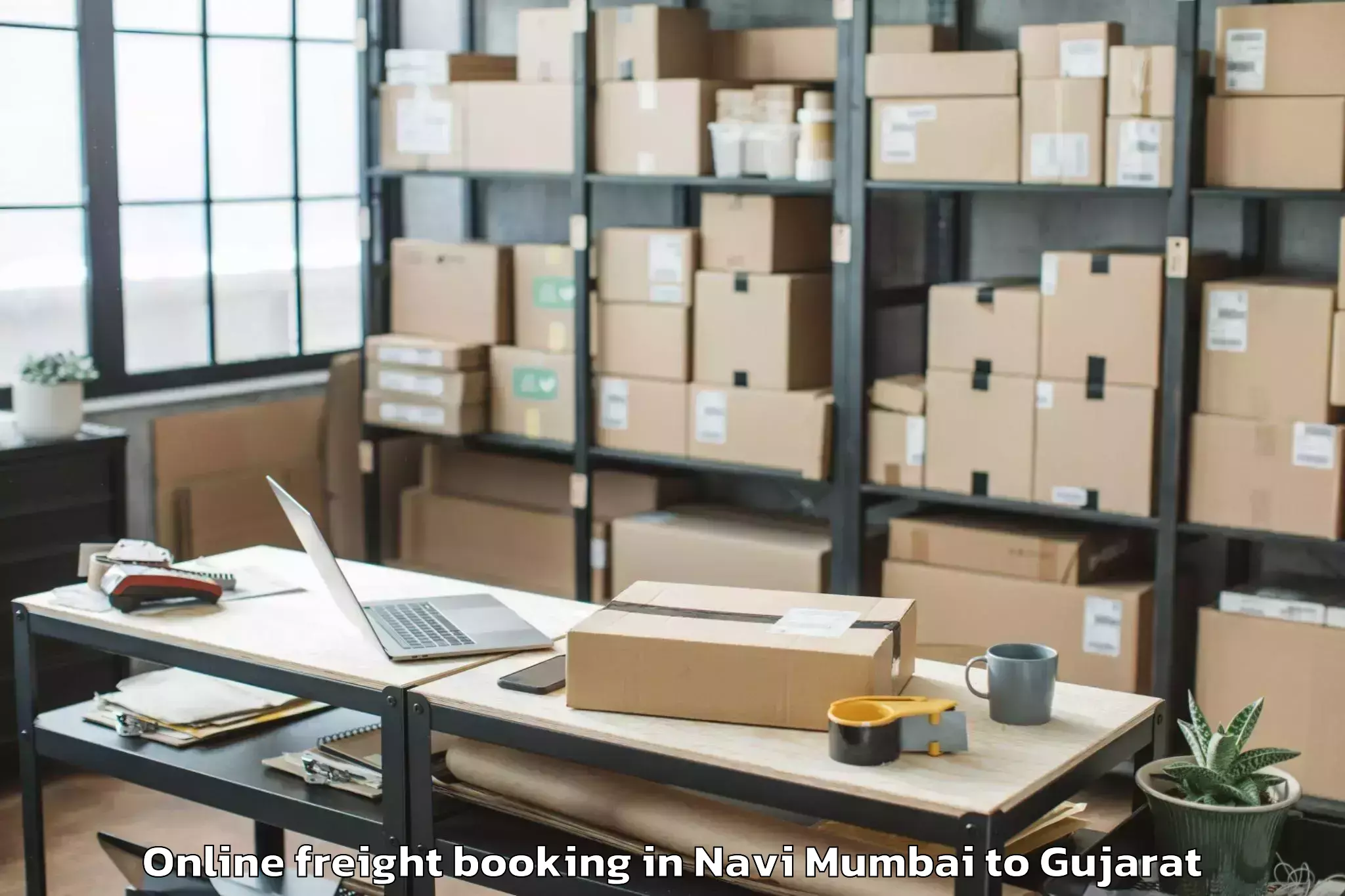 Trusted Navi Mumbai to Kherva Online Freight Booking